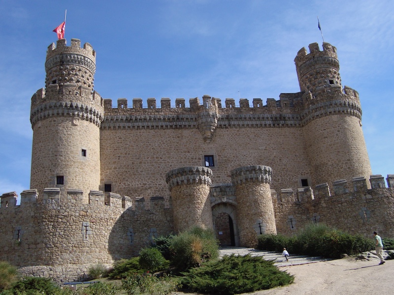 Het kasteel van Manzanares el Real in de regio Madrid (Midden-Spanje)
