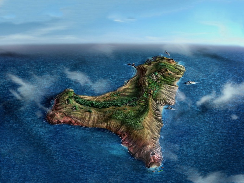 Luchtfoto van het kleinste Canarische eiland El Hierro
