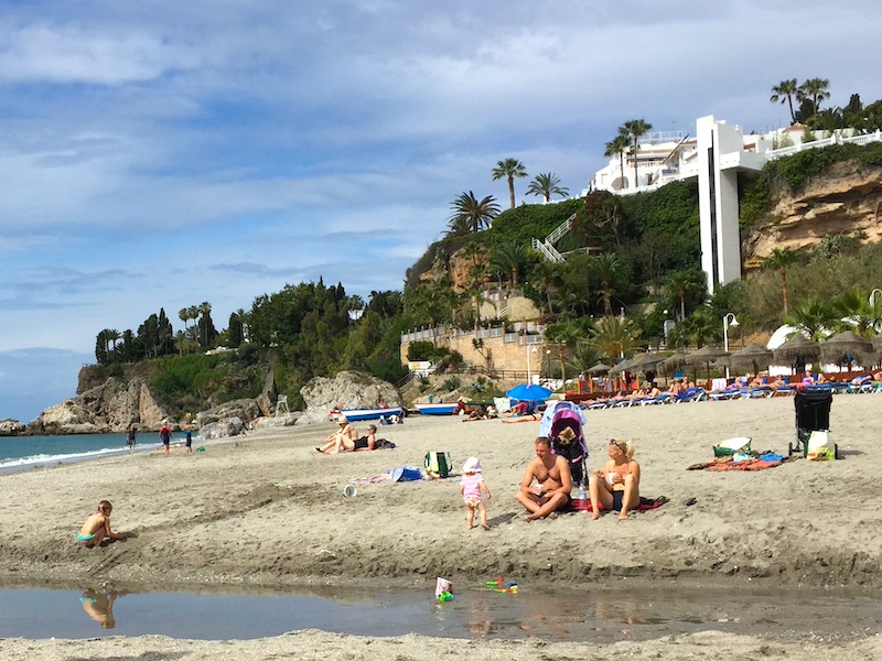 Parador hotel van Nerja aan het Burriana strand