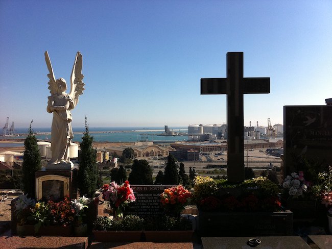 Begraafplaats op de Montjuïc in Barcelona (Catalonië)