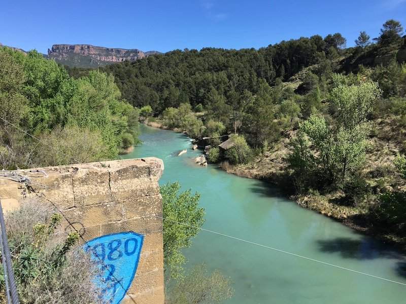 Voormalige brug over de Gállego rivier