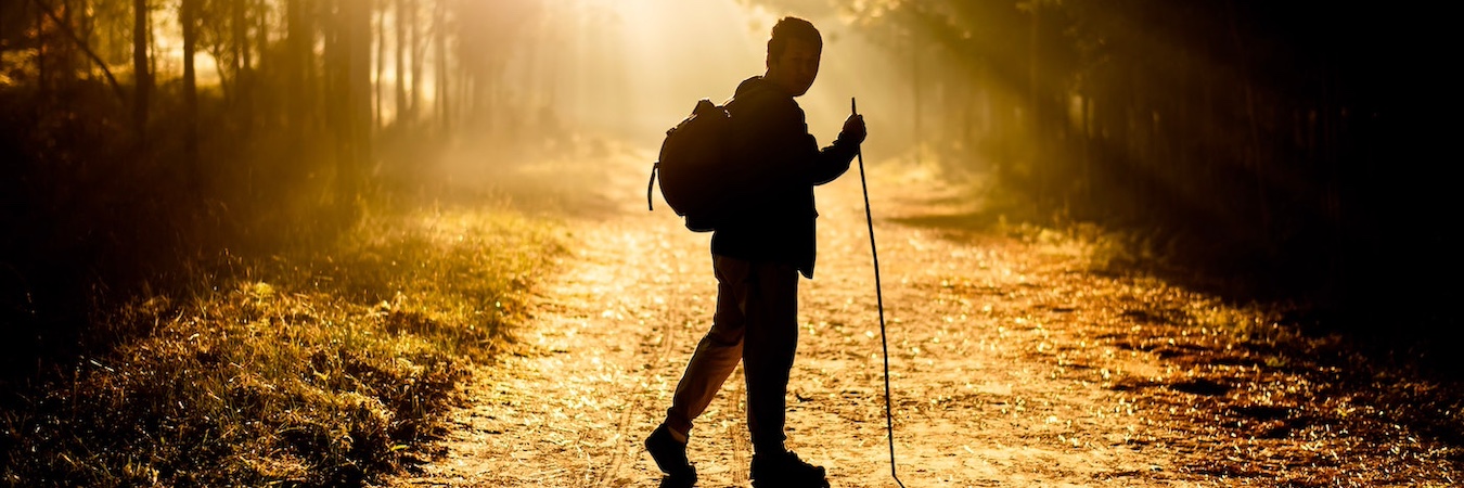 Wandelen over een Camino de Santiago, een pelgrimsroute naar Spanje's bekendste bedevaartsoord