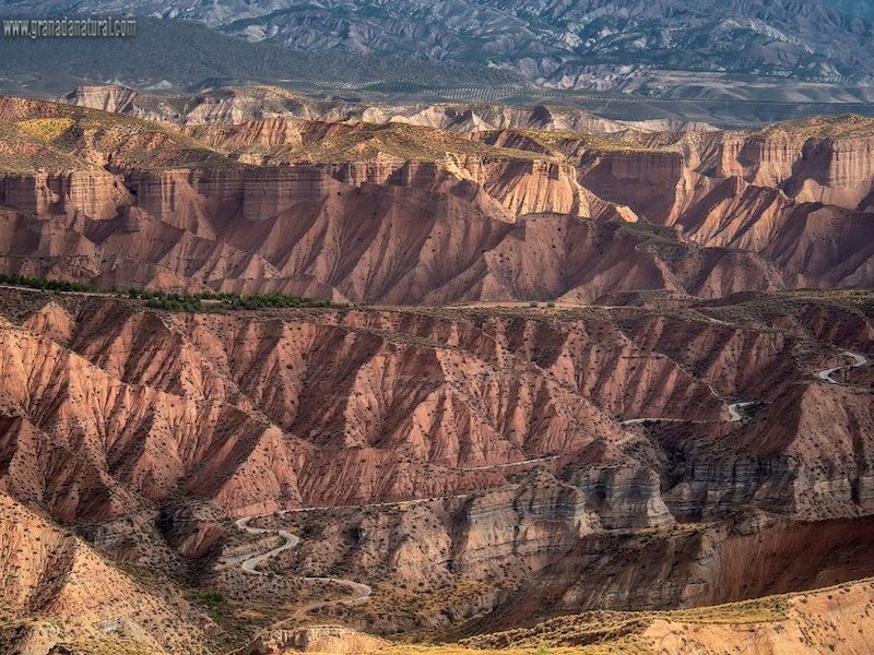 Los Colorados woestijn in Geopark Granada